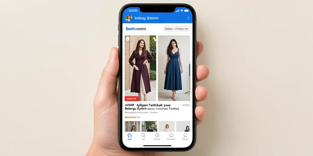 Tampilan antarmuka A200M yang modern dan memudahkan belanja fashion.