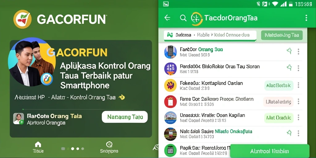 Antarmuka GACORFUN yang bersih dan sederhana untuk kontrol orang tua.