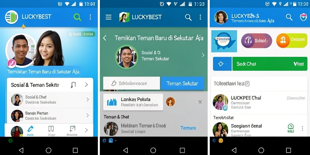 Tampilan antarmuka LUCKYBEST yang modern dan intuitif.