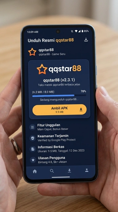 Tampilan halaman APK qqstar88