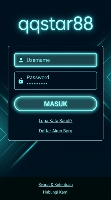 Tampilan halaman login qqstar88